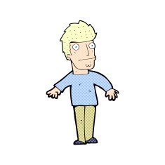 comic cartoon worried man N9