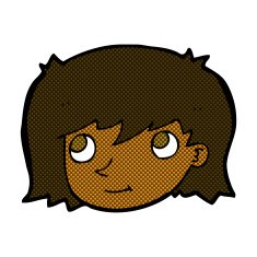 comic cartoon female face N19
