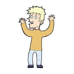 comic cartoon excited man N6