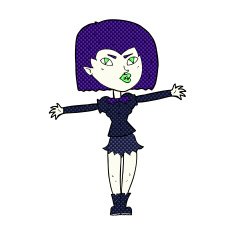 comic cartoon vampire girl N24