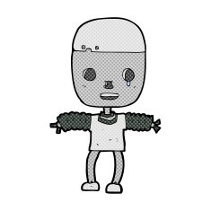 comic cartoon robot N18