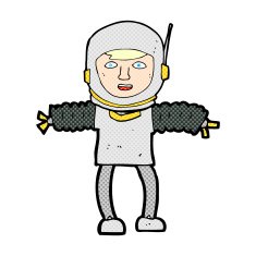 comic cartoon astronaught