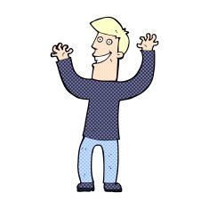 comic cartoon excited man N7