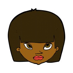 comic cartoon annoyed woman N20