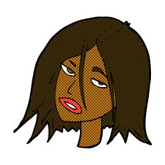 comic cartoon annoyed woman N21
