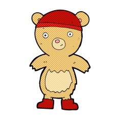 comic cartoon teddy bear N52