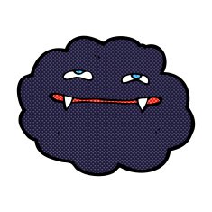 comic cartoon vampire cloud