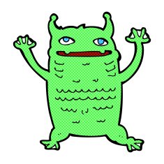 comic cartoon little monster N3