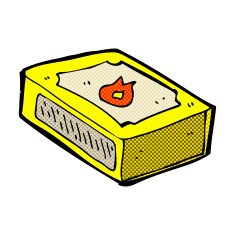 comic cartoon pack of matches