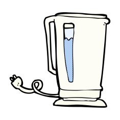 comic cartoon kettle