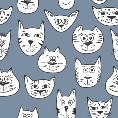 Cats pattern vector