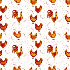 chickens seamless pattern background N3