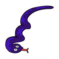 comic cartoon hissing snake N4