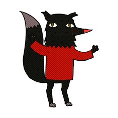 comic cartoon wolf N4
