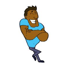 comic cartoon muscle guy N2