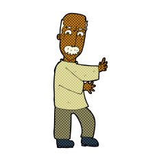 comic cartoon angry old man N16