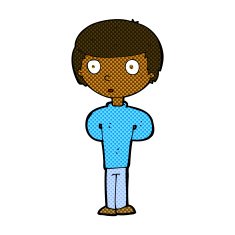 comic cartoon curious boy N5