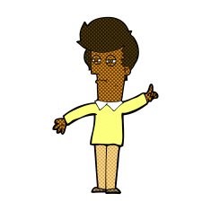 comic cartoon man narrowing eyes N5