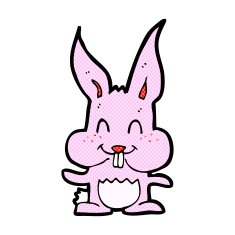 comic cartoon rabbit N10
