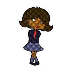 comic cartoon happy girl N9
