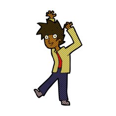 comic cartoon excited boy N15