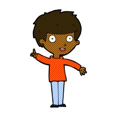 comic cartoon boy with idea N10