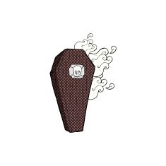 spooky comic cartoon coffin N3