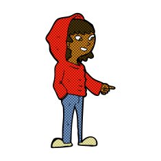 comic cartoon pointing teenager N2