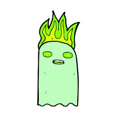funny comic cartoon ghost N12