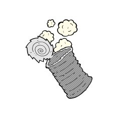 comic cartoon old tin can N2