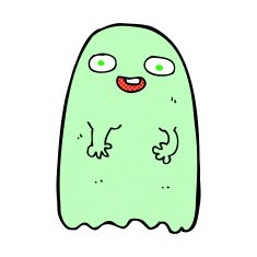 funny comic cartoon ghost N14
