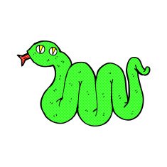 funny comic cartoon snake N5