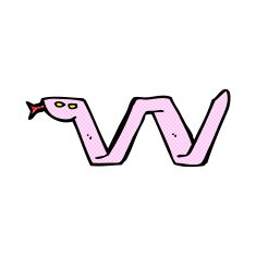 comic cartoon snake symbol N2