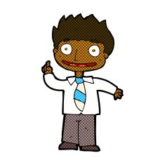 comic cartoon man with idea N13