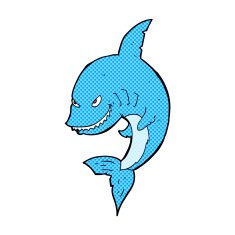 funny comic cartoon shark N4