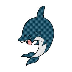 funny comic cartoon shark N5
