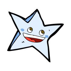 comic cartoon happy star character N3