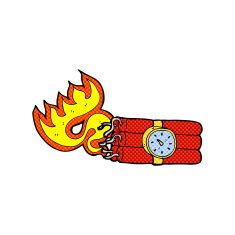 comic cartoon bomb symbol