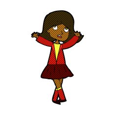 comic cartoon unhappy girl N3