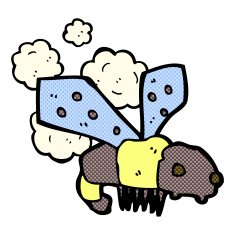 comic cartoon bee N7
