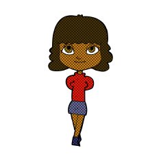 comic cartoon happy girl N10