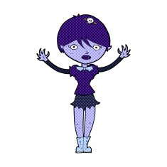 comic cartoon vampire girl N27