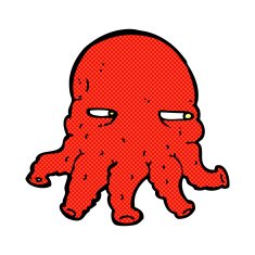 comic cartoon alien face N3