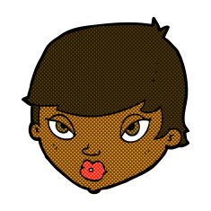 comic cartoon unimpressed woman N2