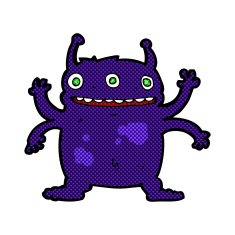 comic cartoon alien monster N2