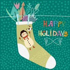 Happy Holidays card in vector