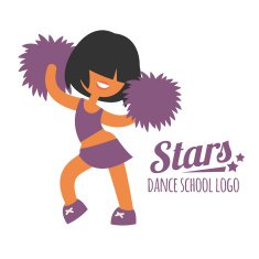 Smiling beautiful sporty teenager cheerleader girl