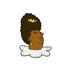 comic cartoon queen's head N2