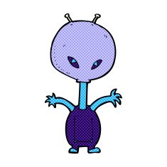 comic cartoon space alien N3