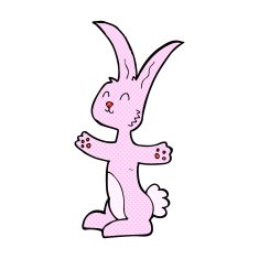 comic cartoon rabbit N11
